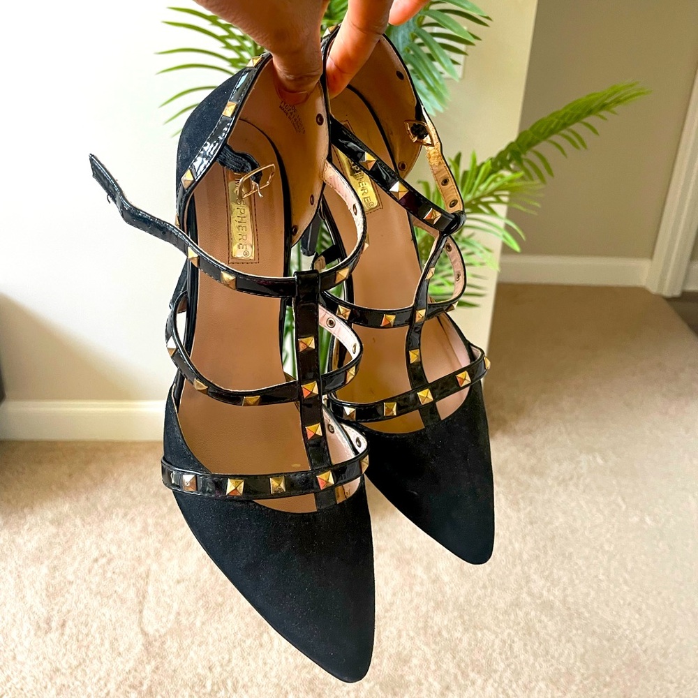 Ankle Strap Stilettos black Pumps